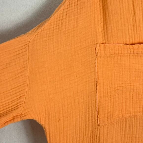 Show Me Your Mumu Johns Button Down Shirt in Orange Womens Size XS Guazy - Picture 3 of 14